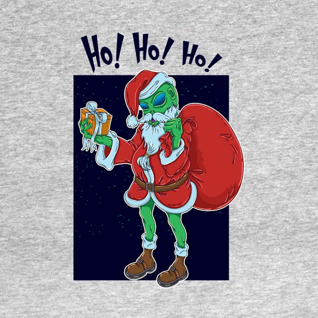 Alien Santa Claus Ho! Ho! Ho! by lando218